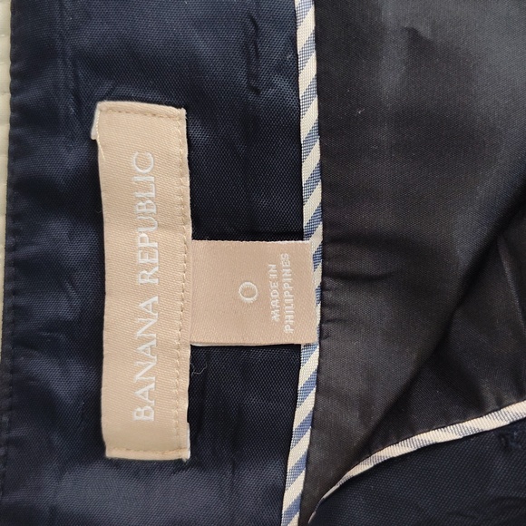 Navy blue wool blend pencil skirt US 0 - Picture 5 of 6